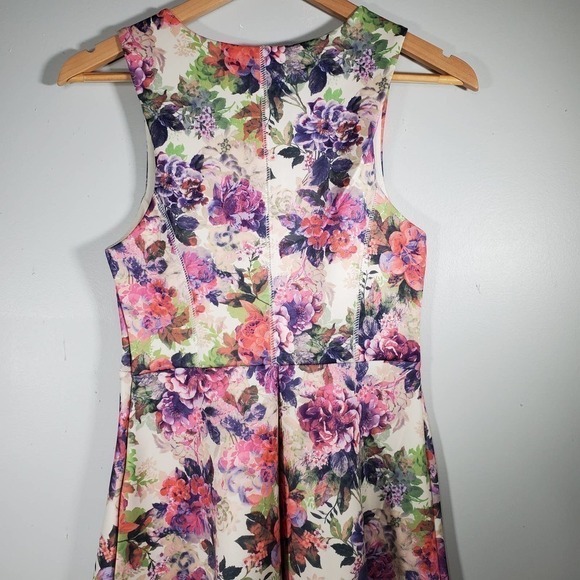 ASOS Maternity Floral Sleeveless Sundress A-Line Skater Dress Purple Size 2 - Picture 5 of 10